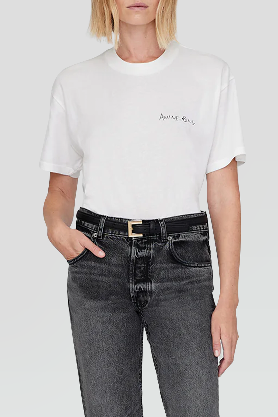 Anine Bing｜WALKER 手寫歌詞印花T恤