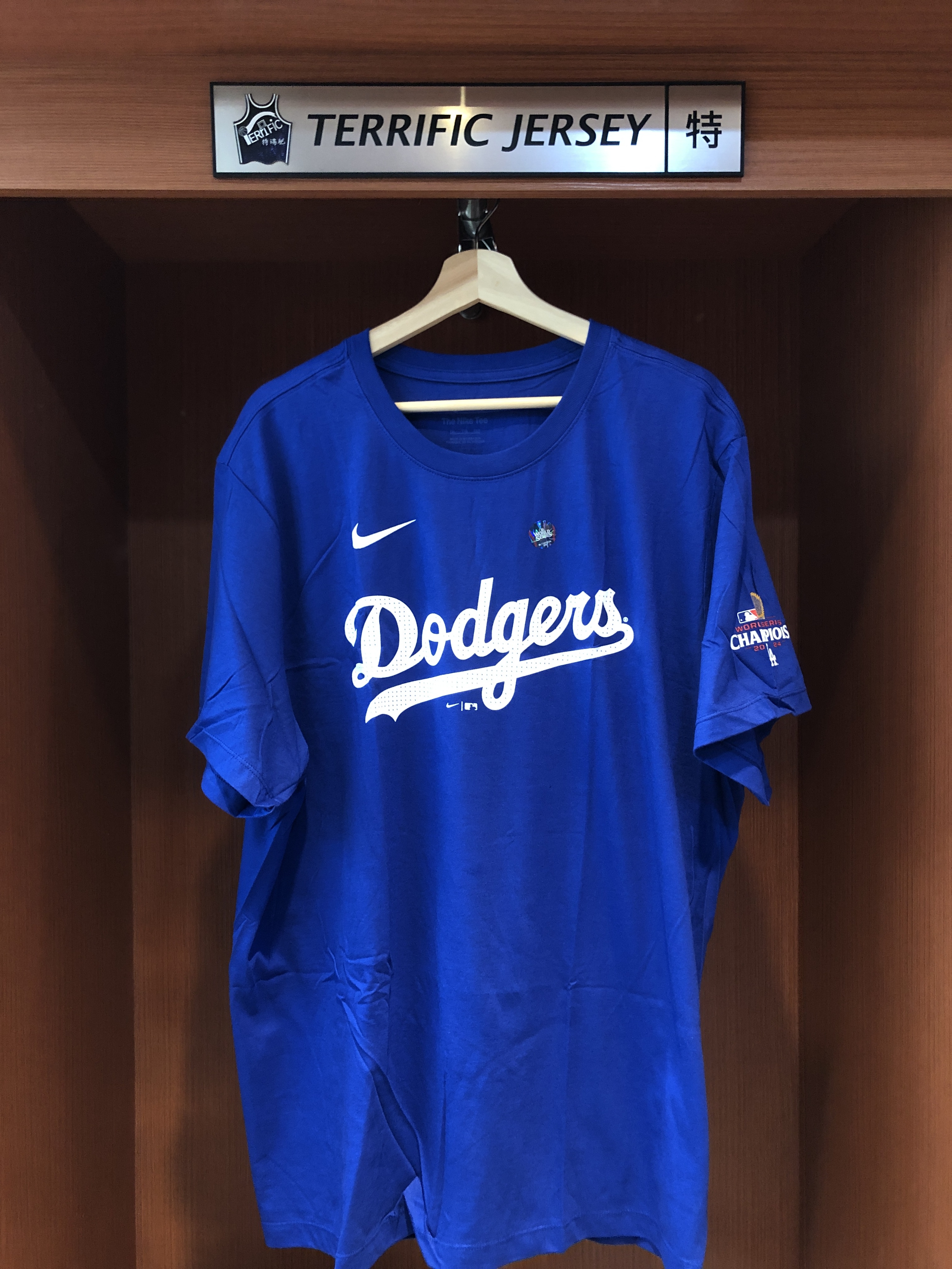 MLB短袖 Shohei Ohtani 大谷翔平 洛杉磯道奇藍 漢字 冠軍臂章 Nike Player Name Tee 棉質 短袖 全新