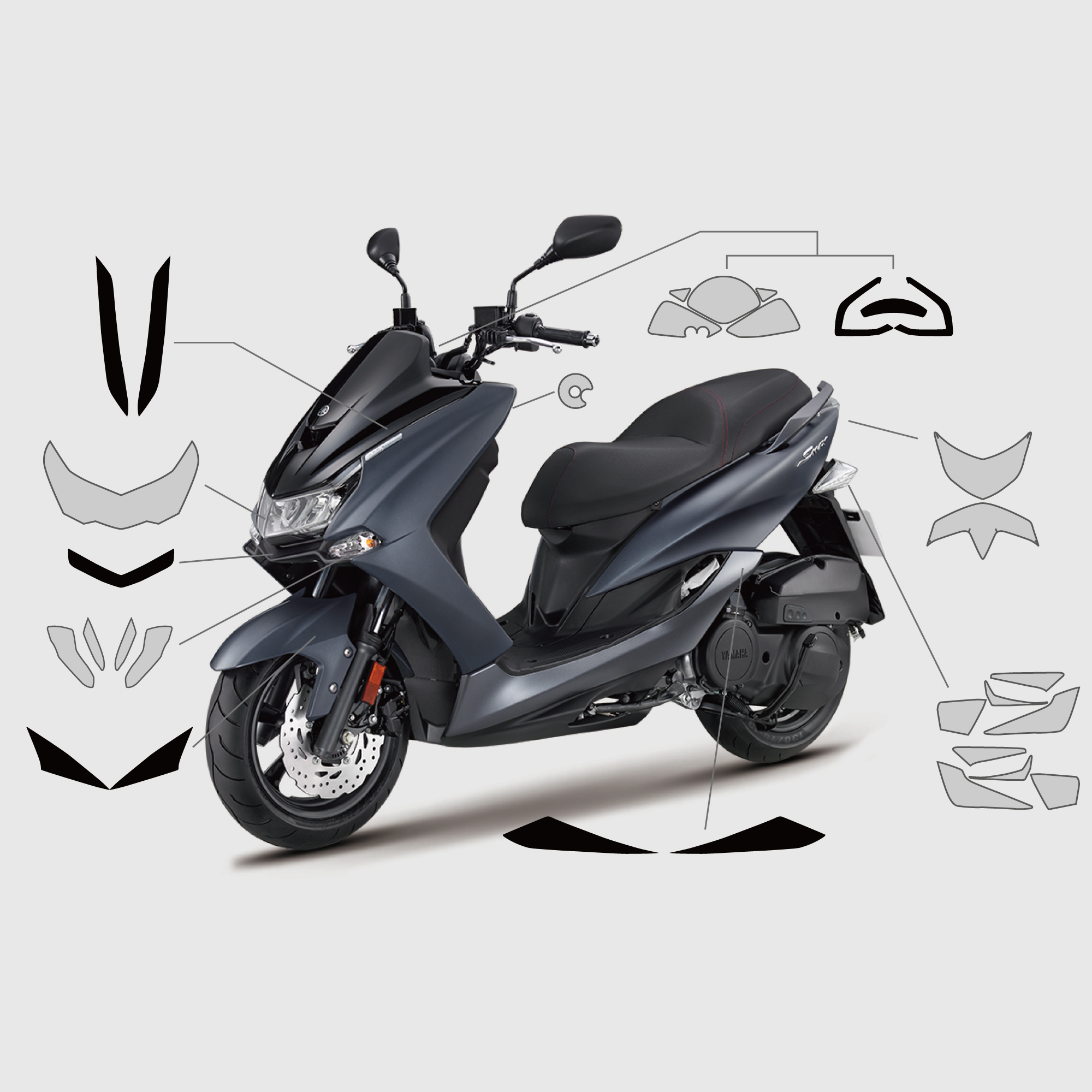 YAMAHA SMAX 155｜3M頂級犀牛皮保護膜