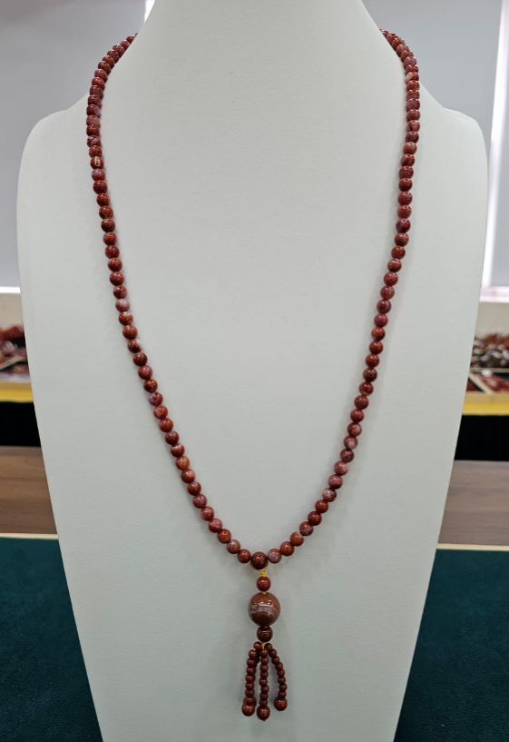 1 (KC61) NANHONG RED DUSK PURPLE NECKLACE (6MM)