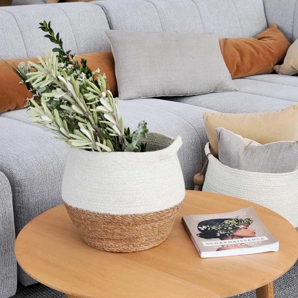 KORISSA｜孟加拉手工編織｜自然色籃子