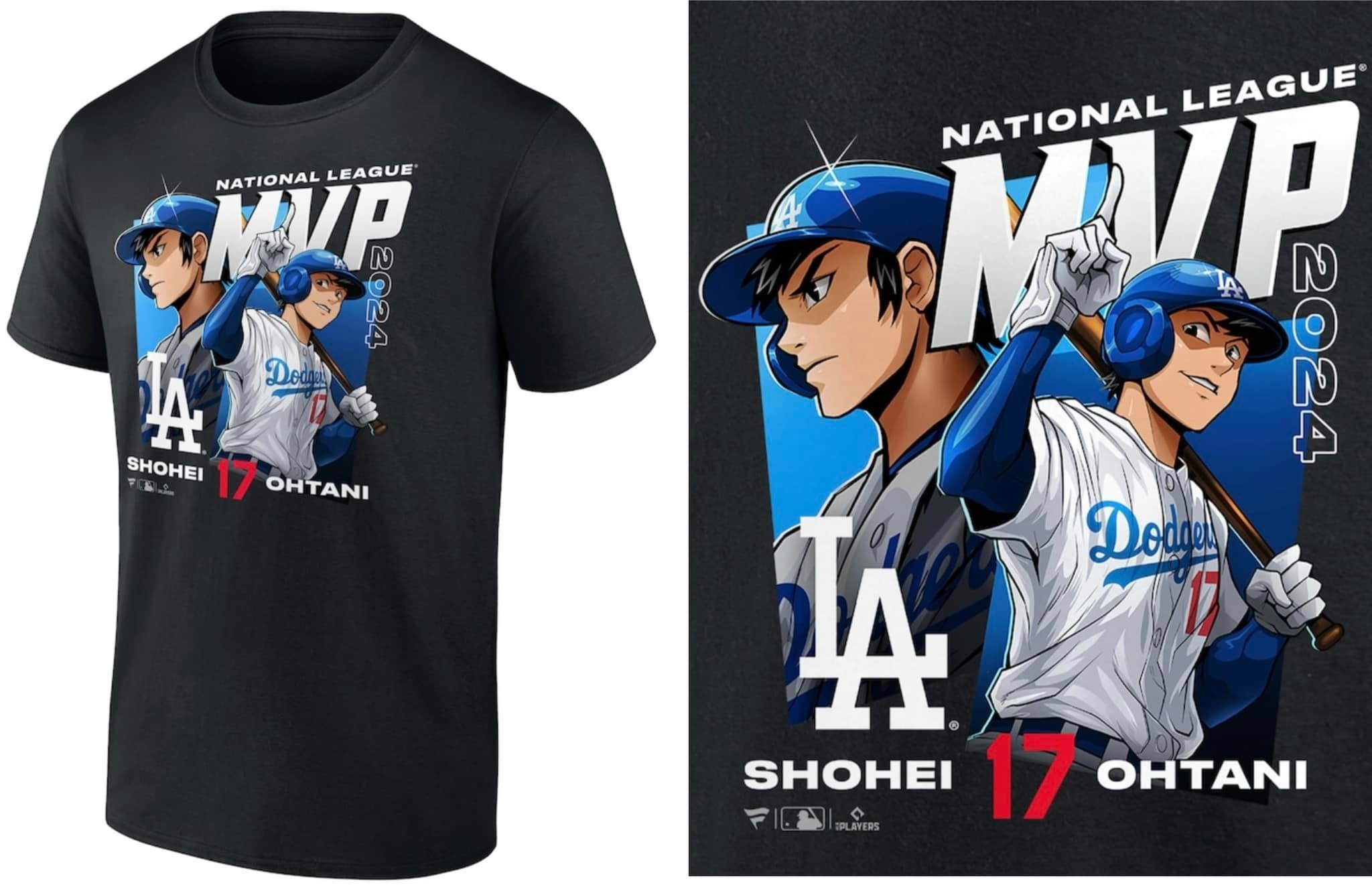 MLB短袖 Shohei Ohtani 洛杉磯道奇 國聯最有價值球員 AL MVP 大谷翔平 Fanatics Tee 棉質 短袖 全新
