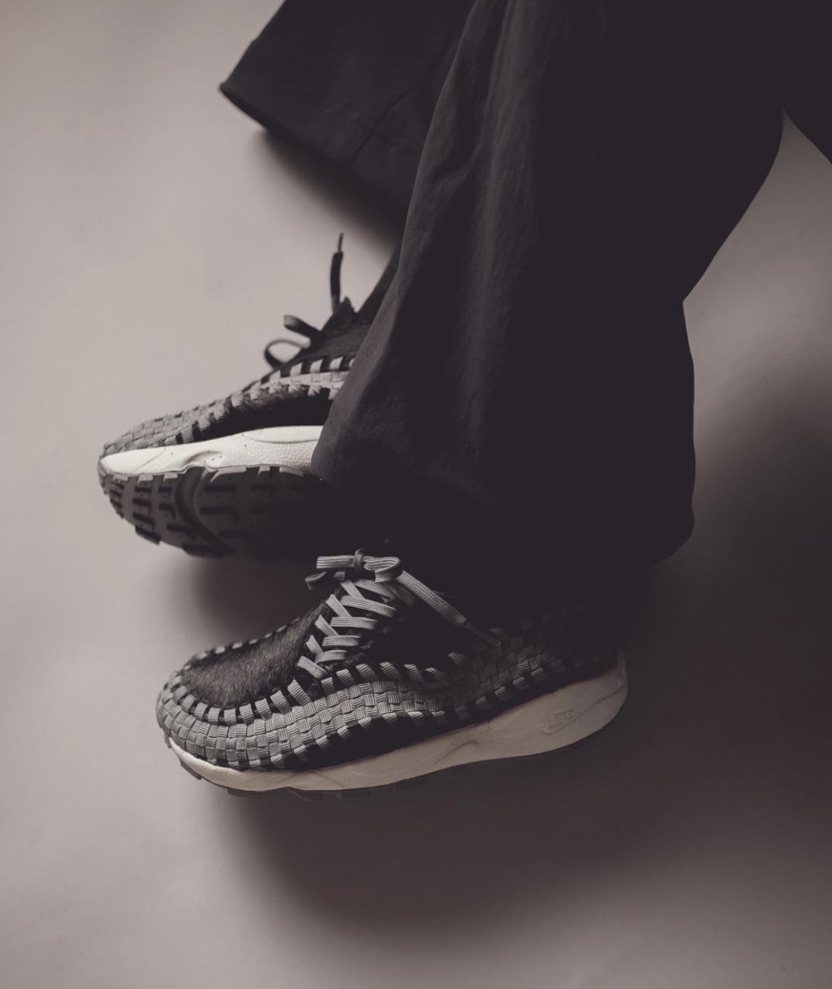 預購 NIKE AIR FOOTSCAPE WOVEN 編織鞋 黑灰馬毛 低筒休閒鞋