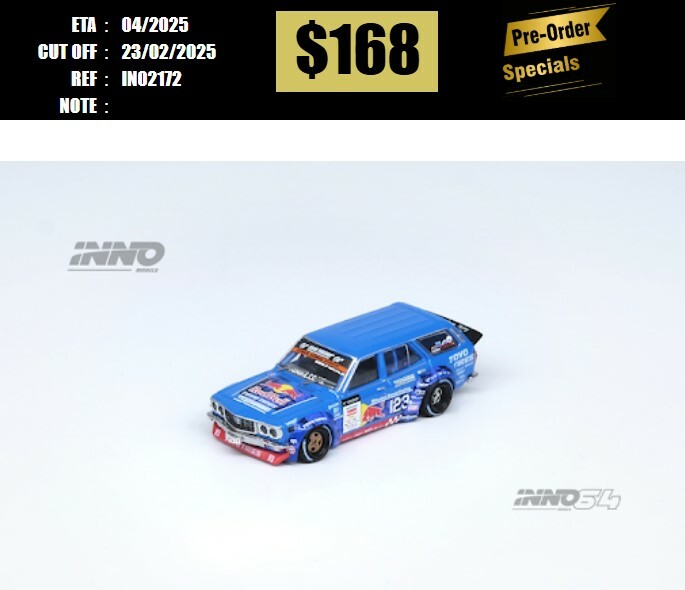 PO-$168 * INNO64 * 1:64 MAD MIKE 1976 MAZDA RX3 Station Wagon D1GP Series 2024 [OD17/02]