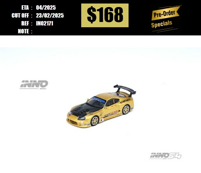 PO-$168 * INNO64 * 1:64 TOYOTA SUPRA (A80) TOP SECRET GT300 [OD17/02]
