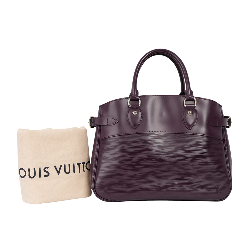 【Louis Vuitton / LV】Passy PM EPI 水波紋皮革手提包(黑醋栗色)M5926K