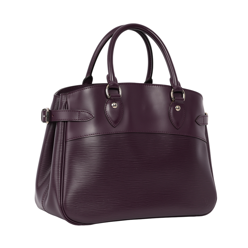 【Louis Vuitton / LV】Passy PM EPI 水波紋皮革手提包(黑醋栗色)M5926K