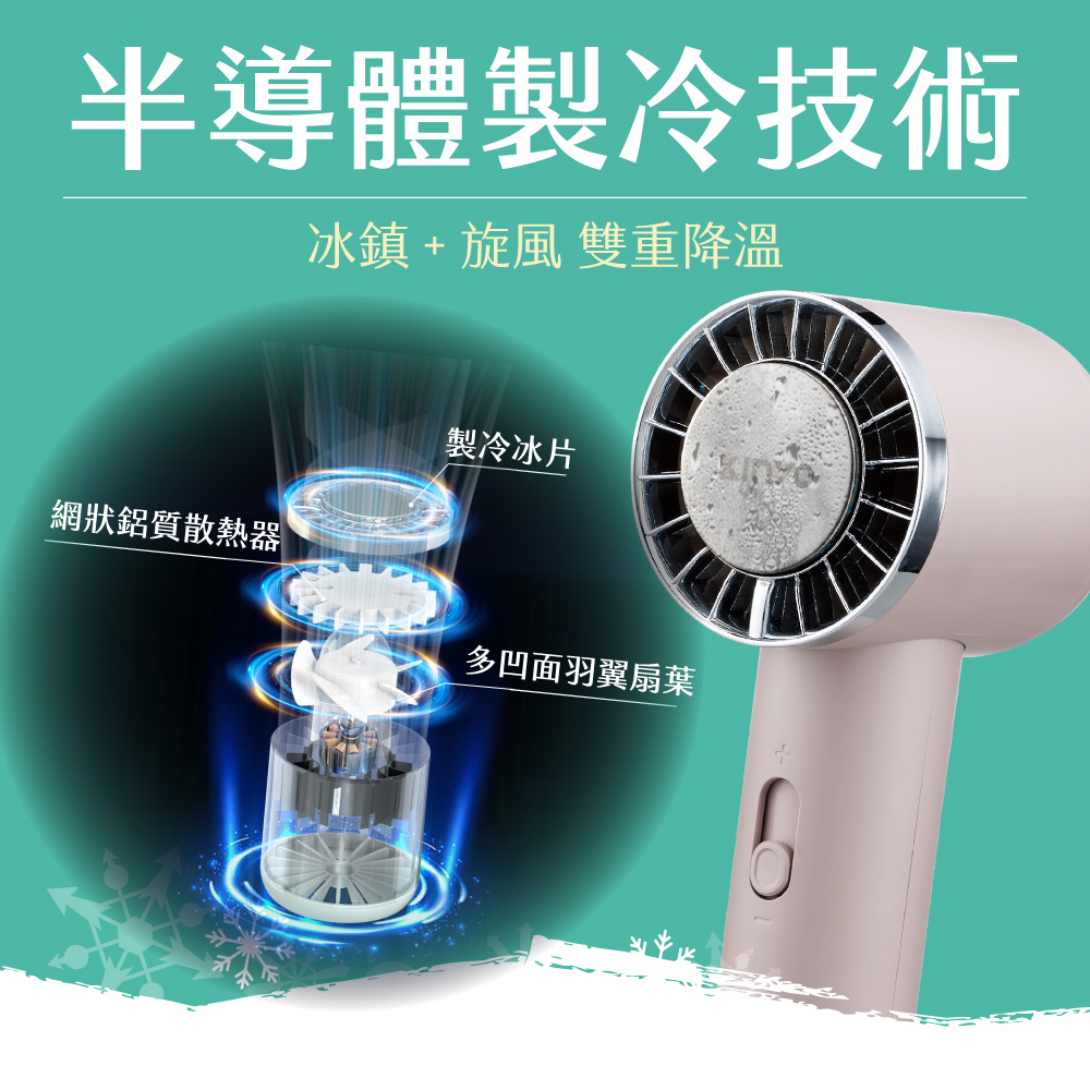 大風量冷風扇 KINYO】 冰旋風充電風扇(UF-3020)