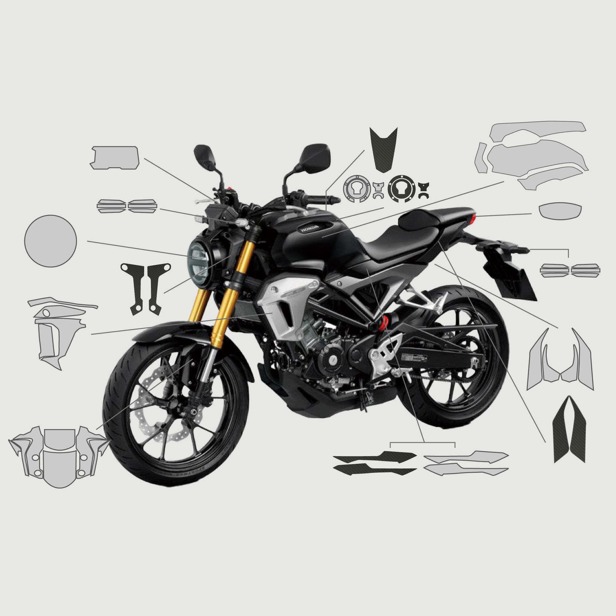 HONDA CB150R｜3M頂級犀牛皮保護膜