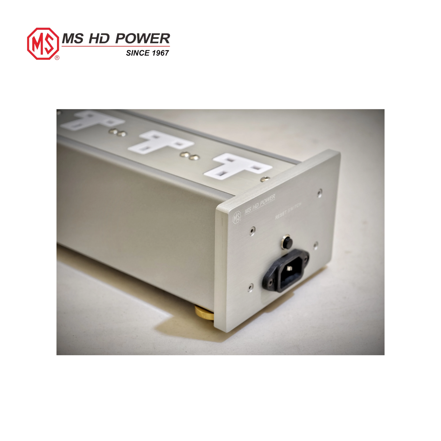 MS HD Power MS-E02SK Pro. 78K Silver 6 Way UK Filter Socket