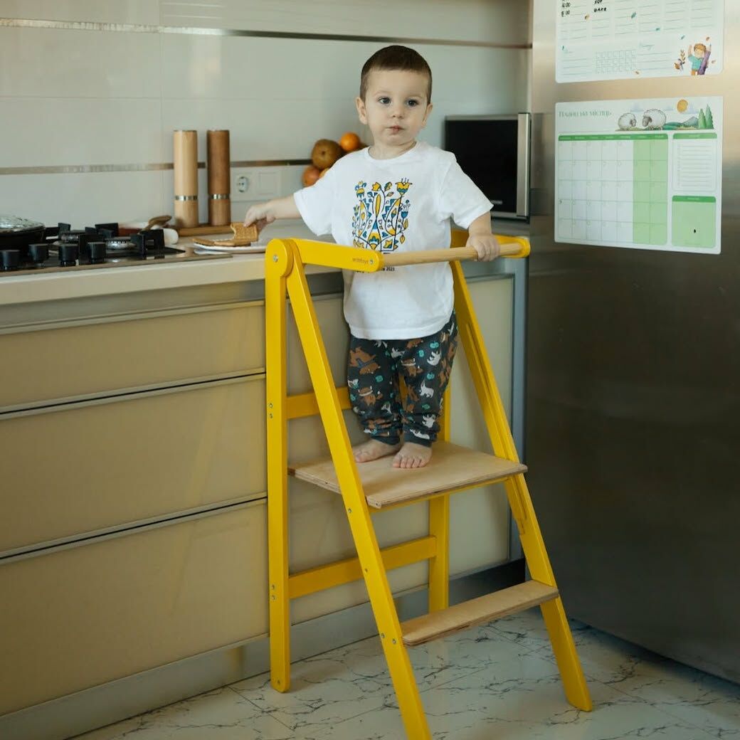 向日葵黃 | LELEKA樂樂咖 輕薄款兒童學習梯
