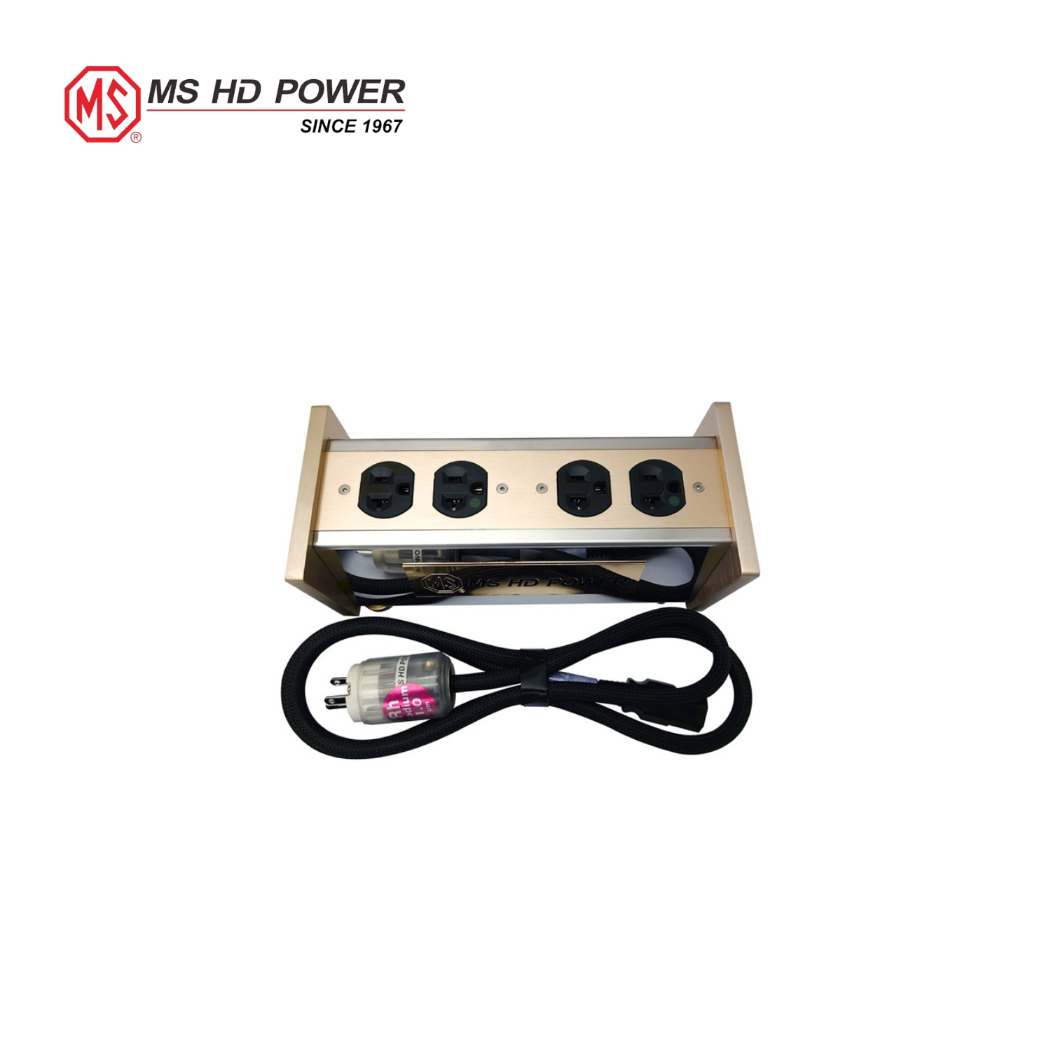 MS HD Power MS-US04SRHK V2 78K Rhodium 4 Way US Filter Socket