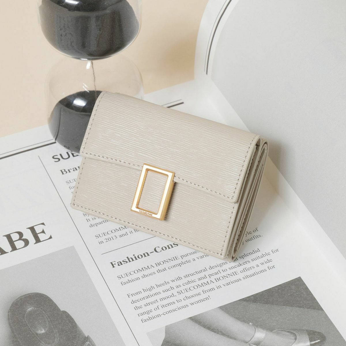 COURONNE BLANC ABES MINI 3-FOLD WALLET