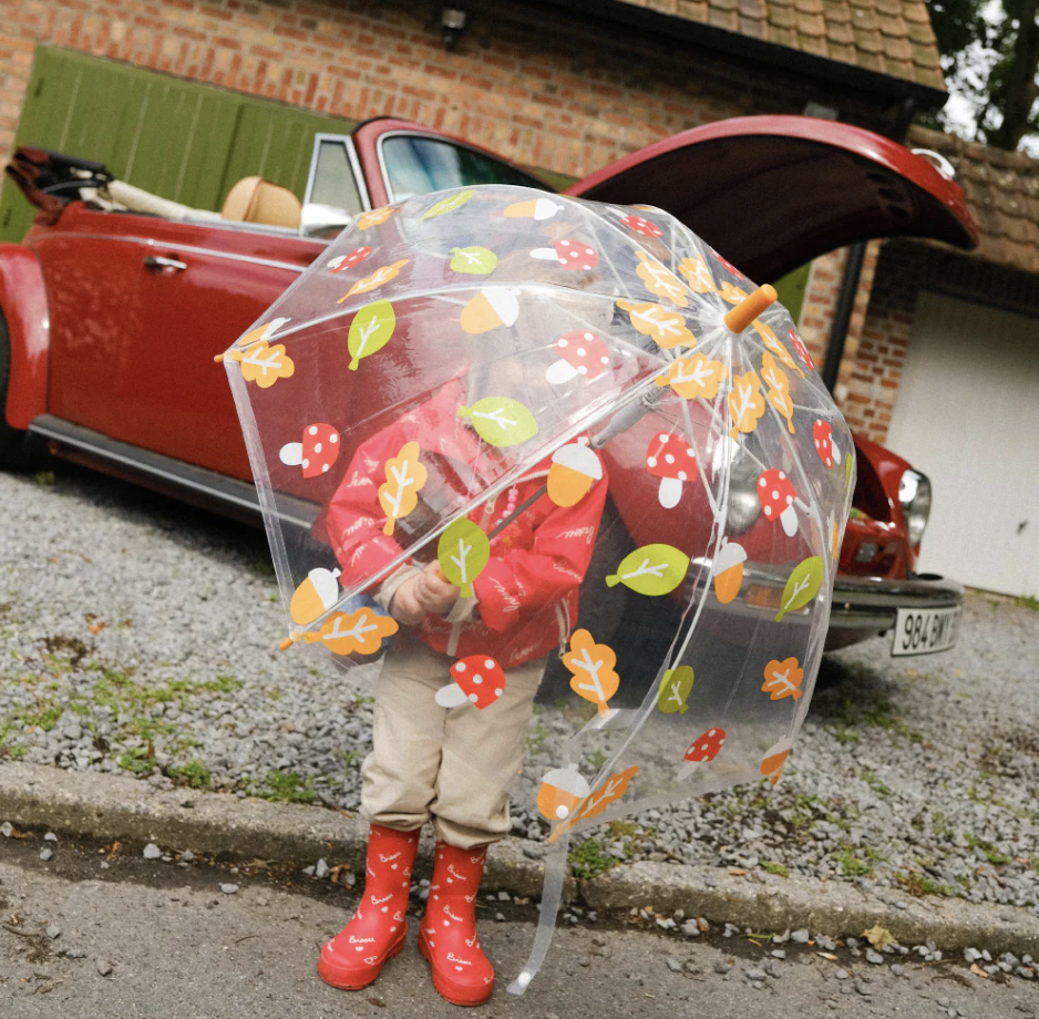 Mathilde cabanas 葉片蘑菇童用傘 Children's autumn umbrella