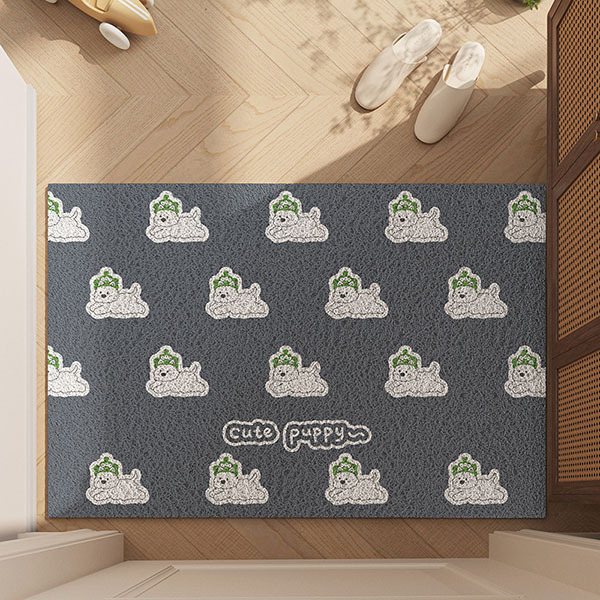 可愛小狗進門除塵地墊