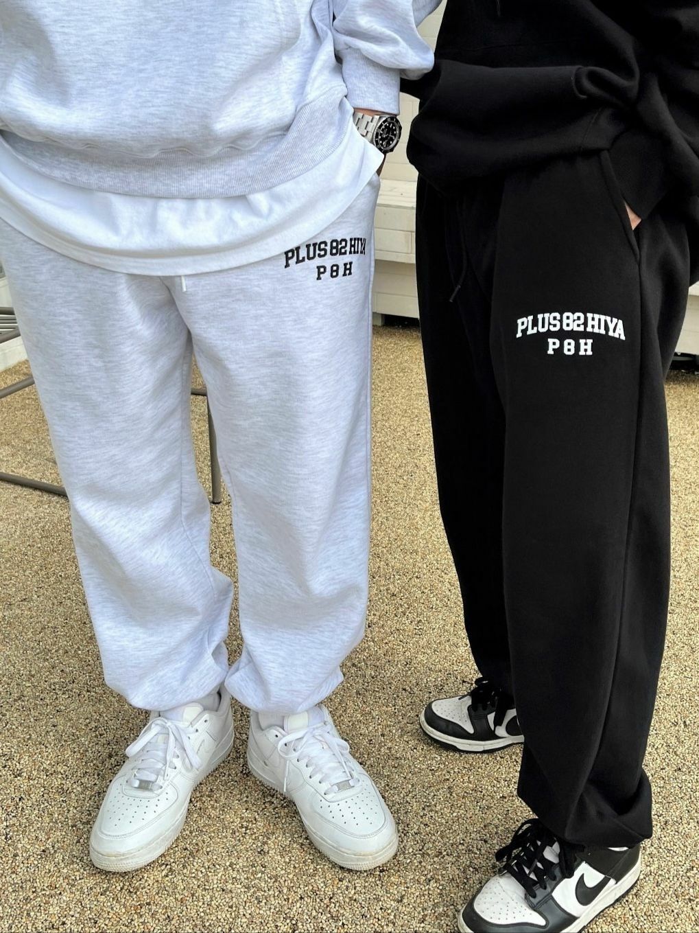 英文字束腳鬆身運動褲 PLUS82HIYA-115P