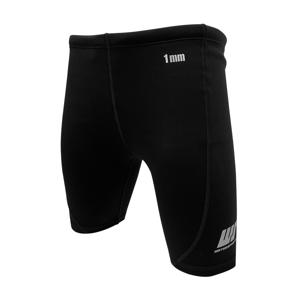 1mm 兒童短纖抓毛游泳保暖短褲 - 黑