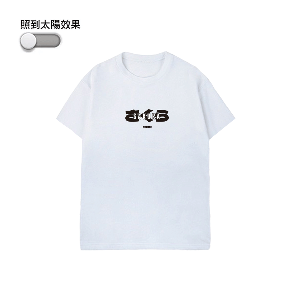 XCTRL  櫻花組變色短T-白