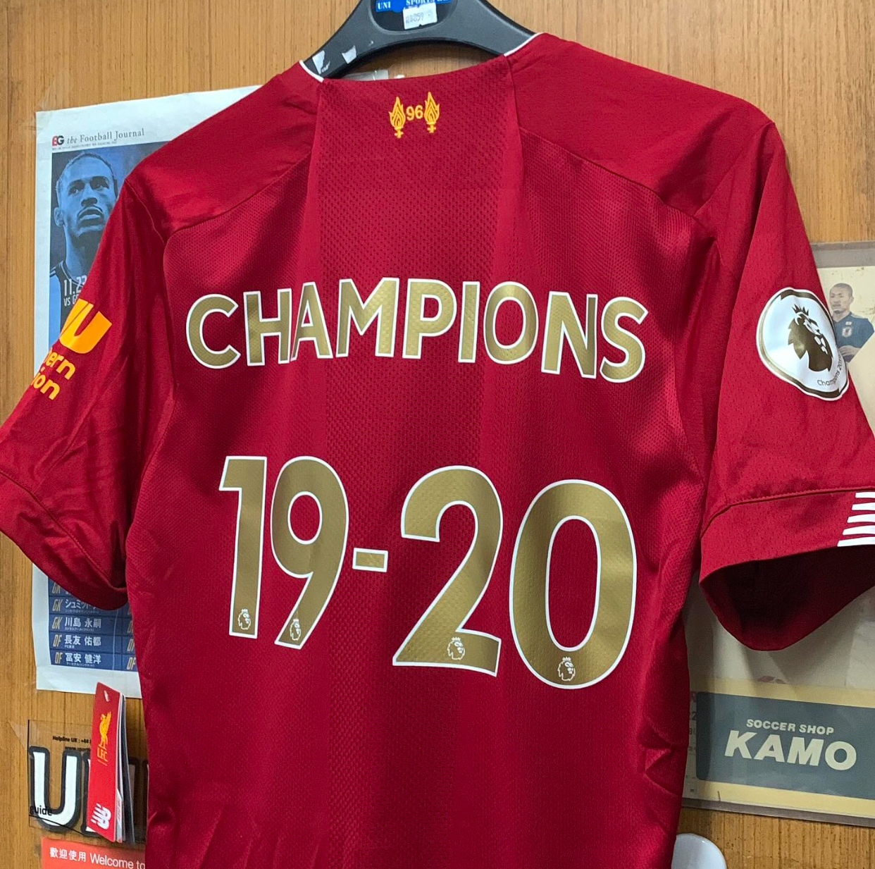 2019-20 Liverpool Home Shirt with Champions Printing