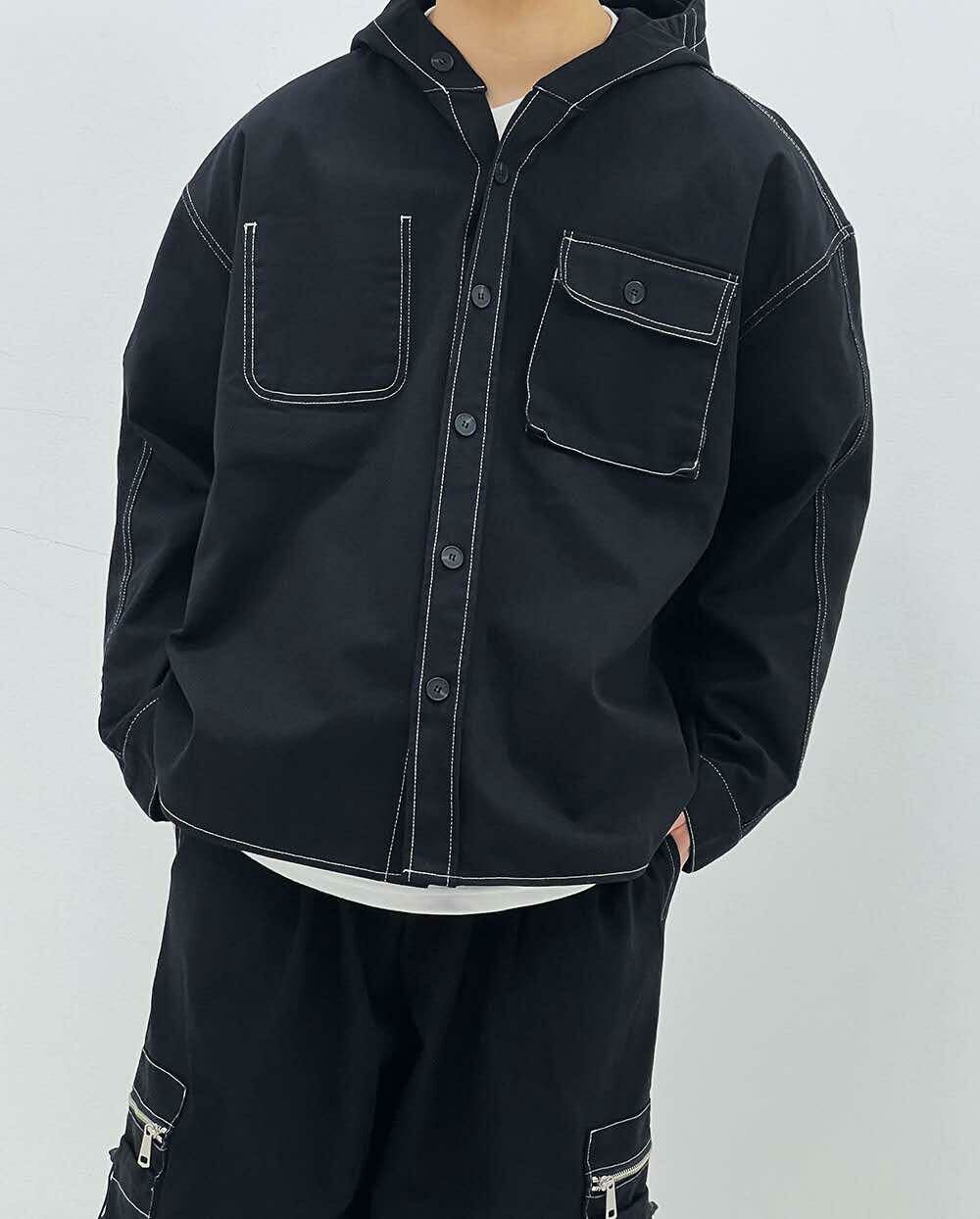 淨色連帽長袖恤衫 TAC-0115JK