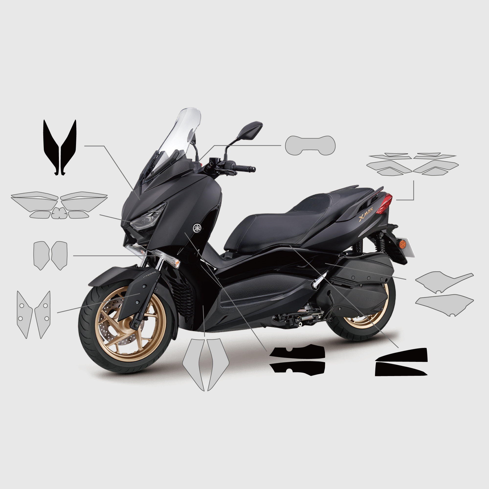 YAMAHA XMAX 300(2023)｜3M頂級犀牛皮保護膜