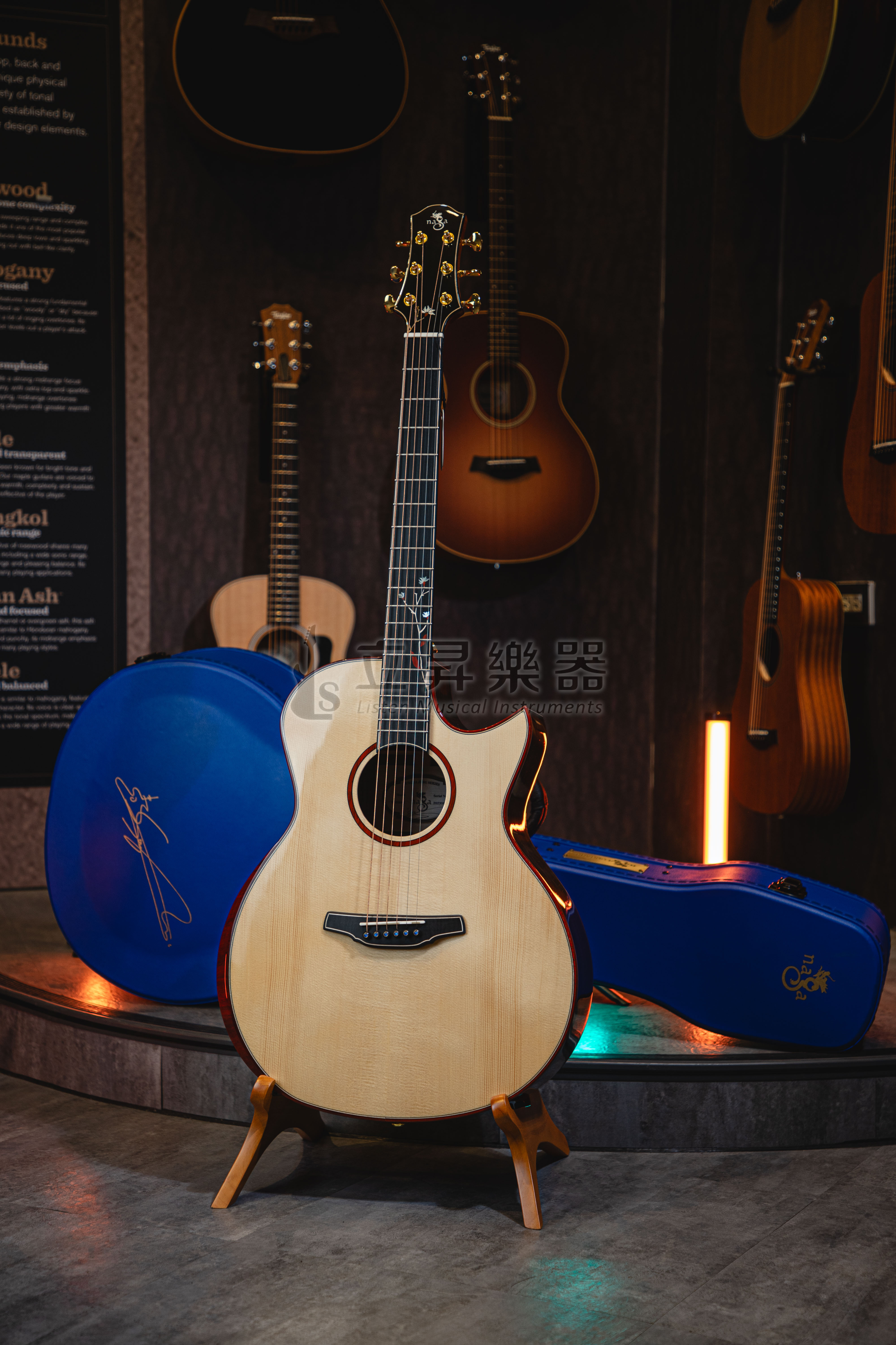 NAGA S-80GAC 光系列 Sungha Jung 鄭晟河代言 英格曼雲杉單板/印度玫瑰木側背板 全單板木吉他 40吋 GA桶身尖缺角 附原廠硬CASE