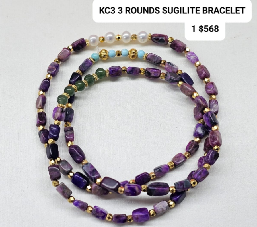 1 KC3 3 ROUNDS SUGLITE BRACELET