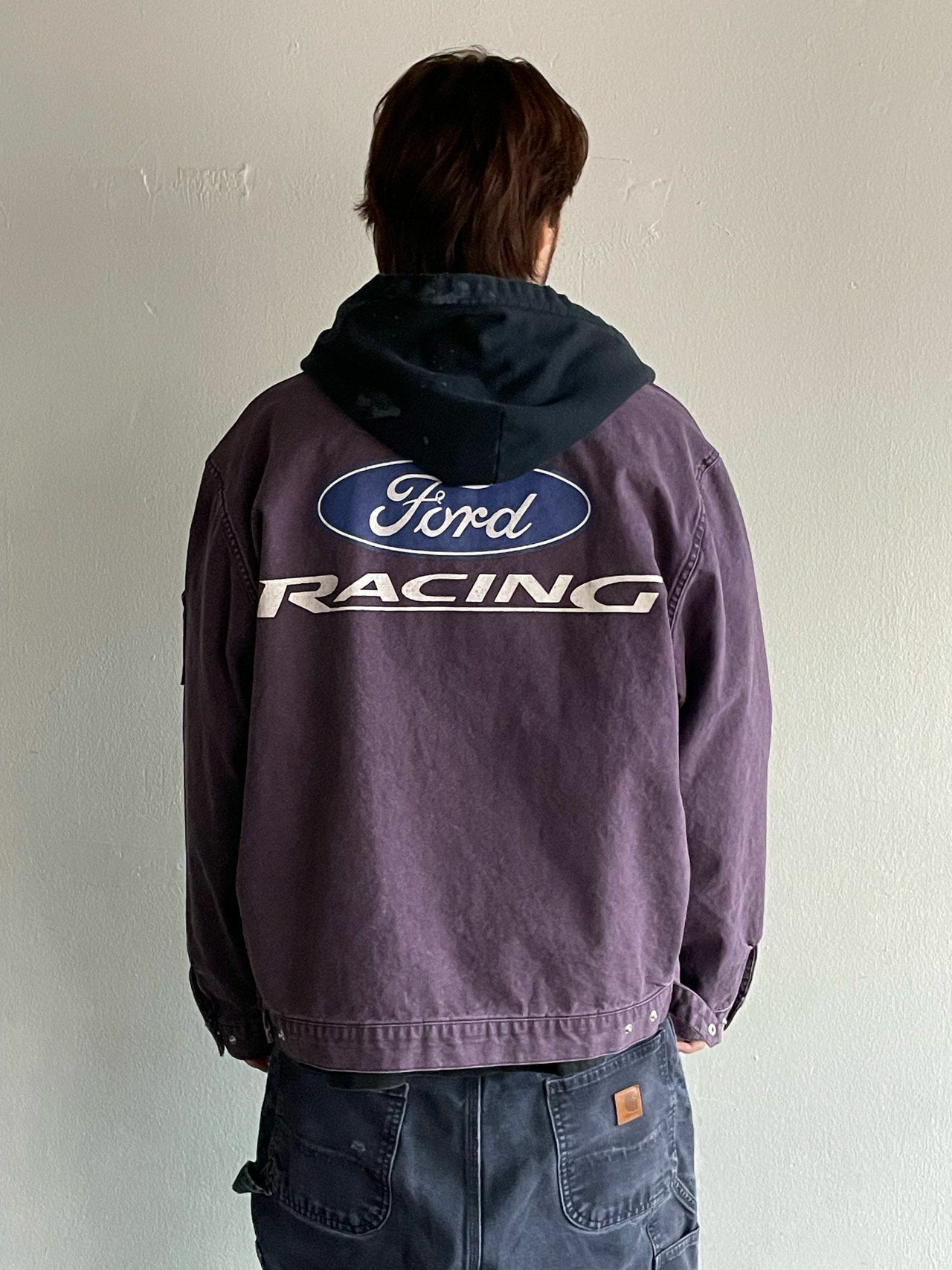 洗水英文字拉鍊外套 ARCHIVE-308JK