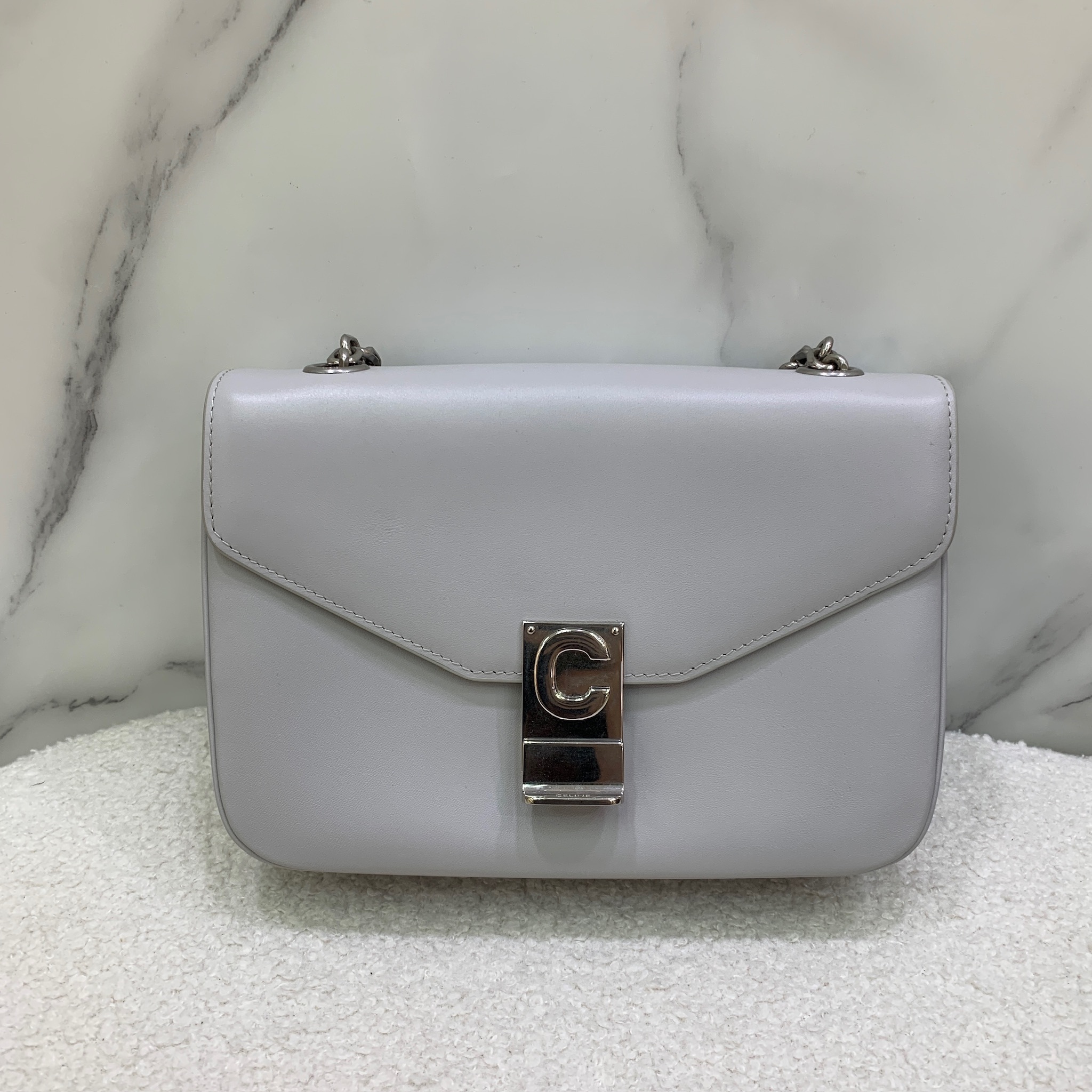 Celine medium C bag  (Light grey )