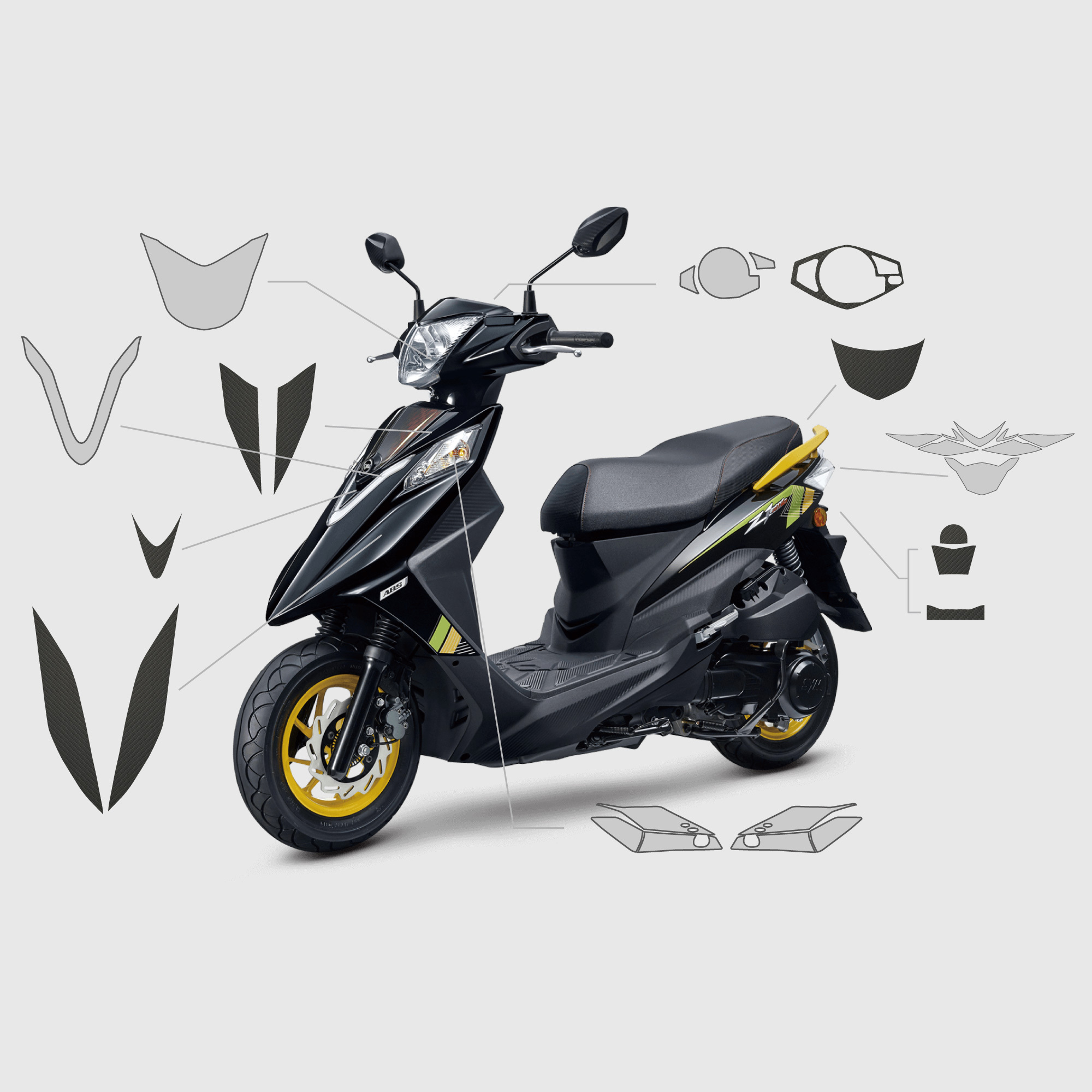 SYM Z1 attila｜3M頂級犀牛皮保護膜