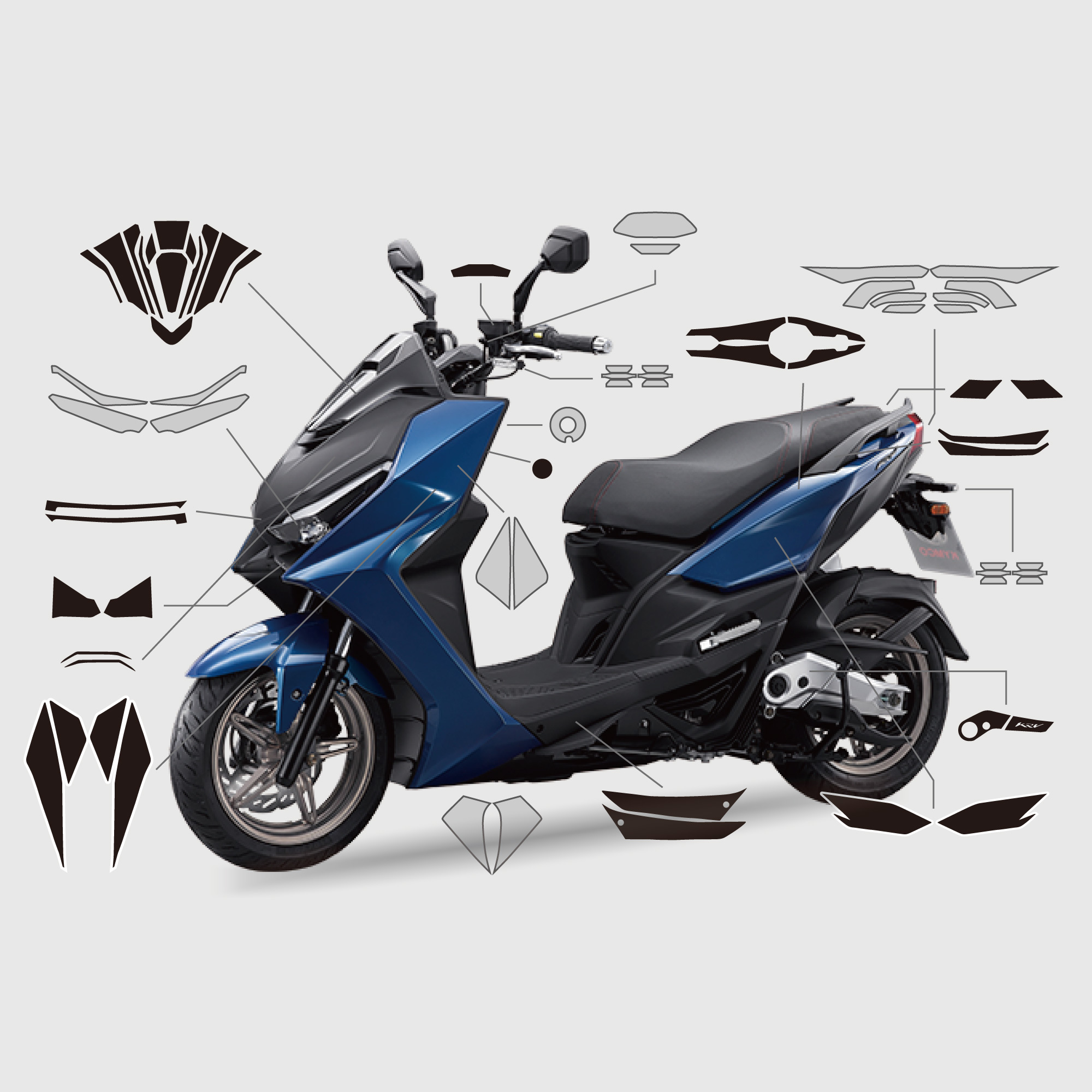 KYMCO KRV 180｜3M頂級犀牛皮保護膜