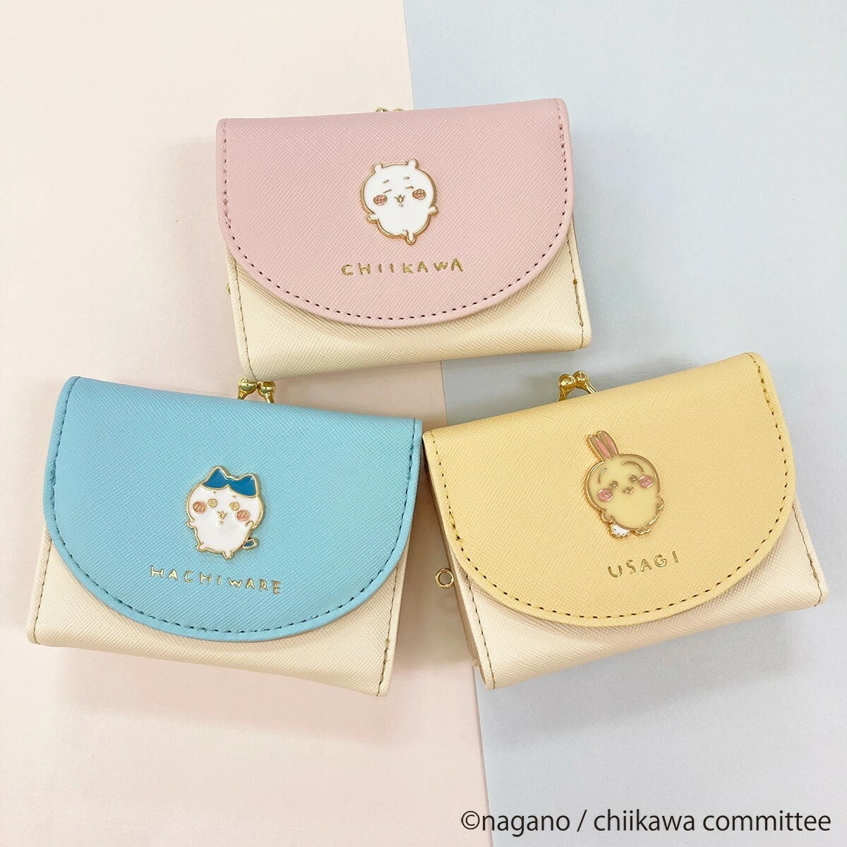 KTQ STORE ‧ 日本 Chiikawa 吉伊卡哇 logo 盪印金字 長短夾 3款