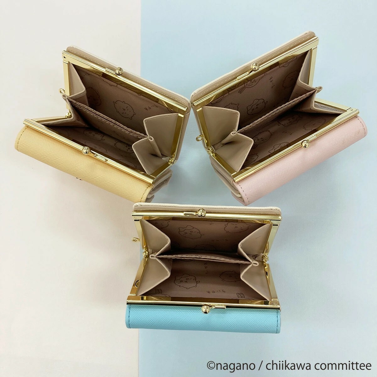 KTQ STORE ‧ 日本 Chiikawa 吉伊卡哇 logo 盪印金字 長短夾 3款