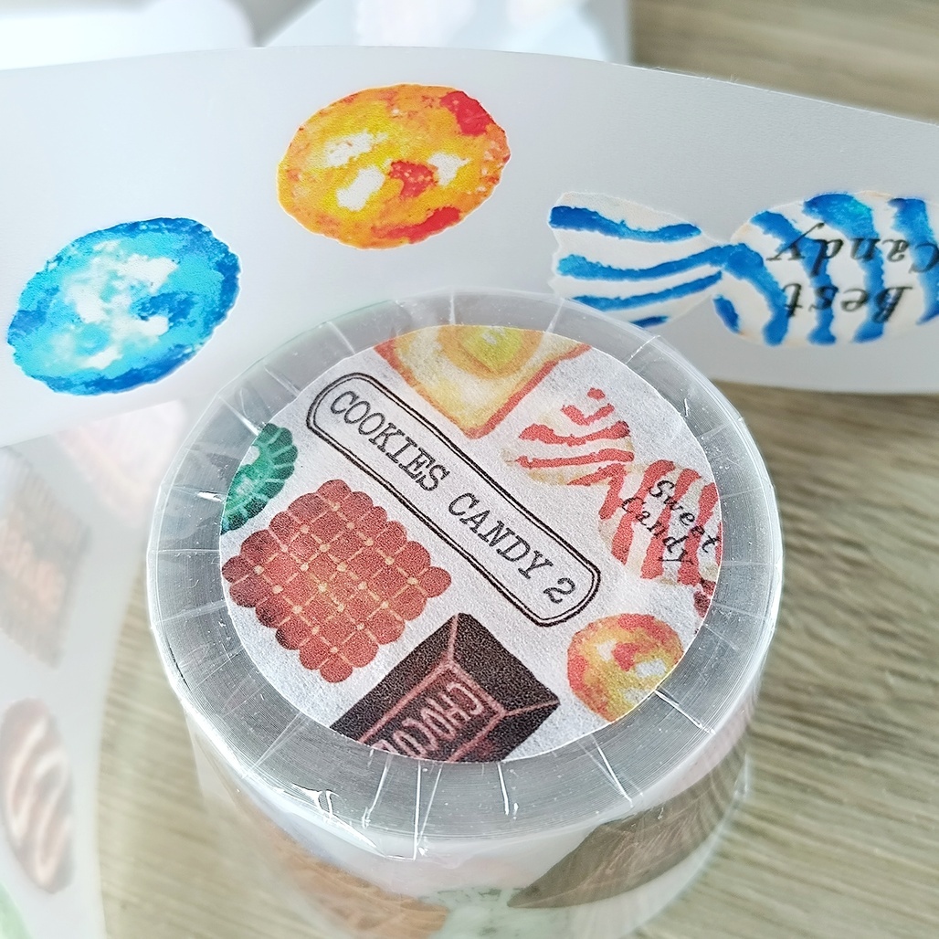 喵吉星．Cookies Candy2 餅乾糖果2 3.5cm霧面PET膠帶 <整捲/分裝>