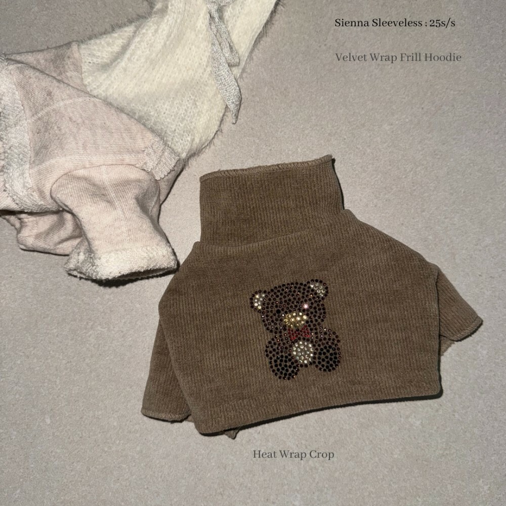 COZY-N 水鑽燈心絨高領上衣