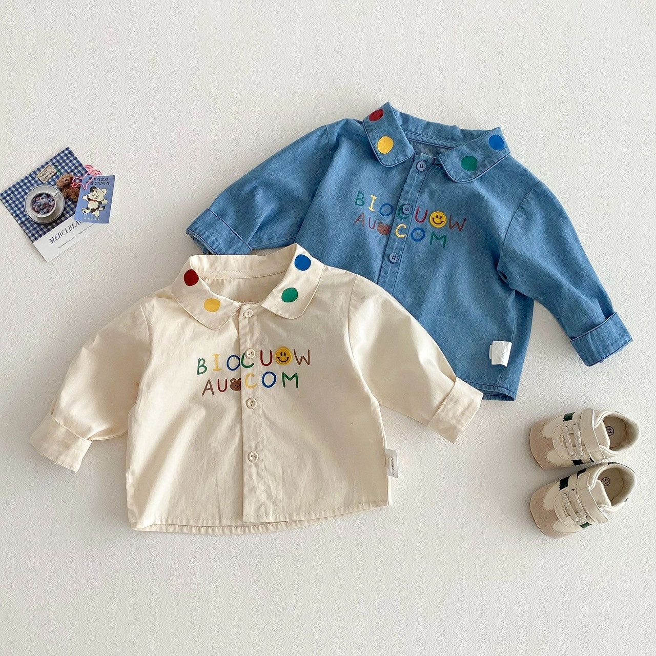 繽紛圓點笑臉襯衫