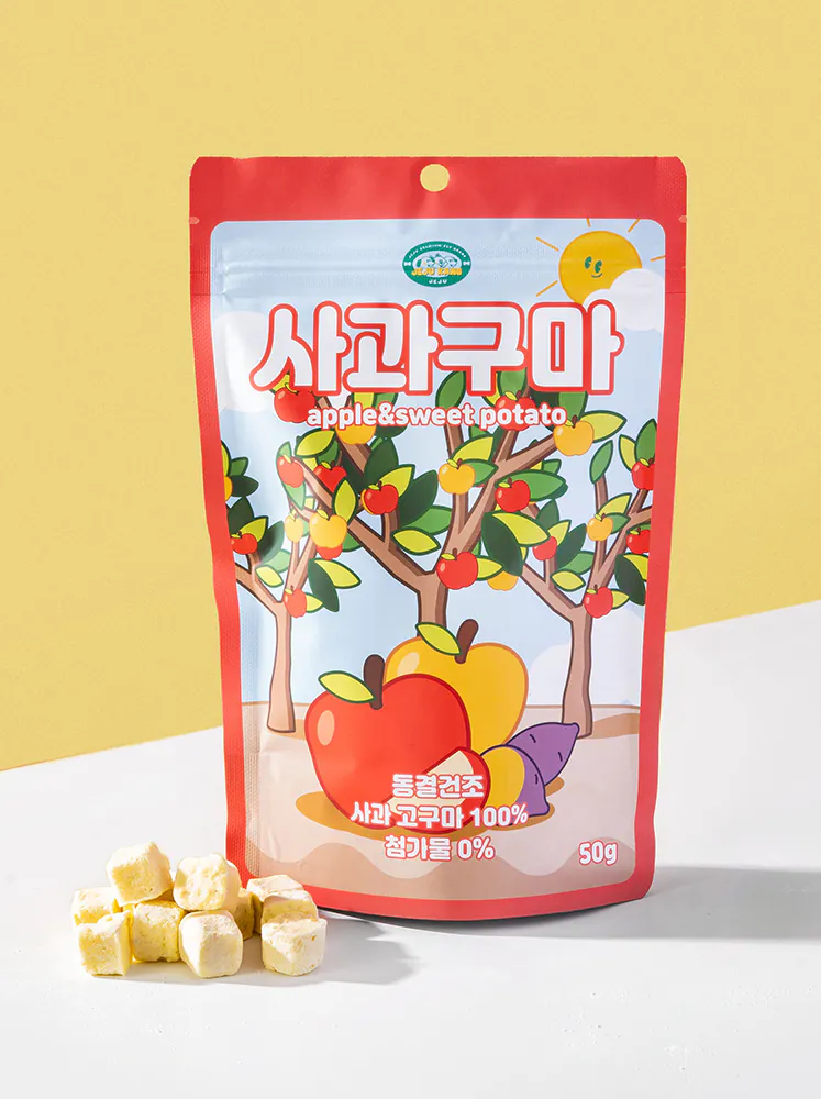 韓國 JeJu Kang - 蘋果&甘薯鮮果金磚凍乾酥