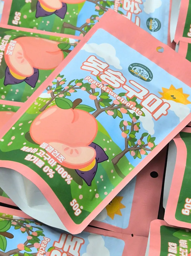 韓國 JeJu Kang- 桃子&甘薯鮮果金磚凍乾酥