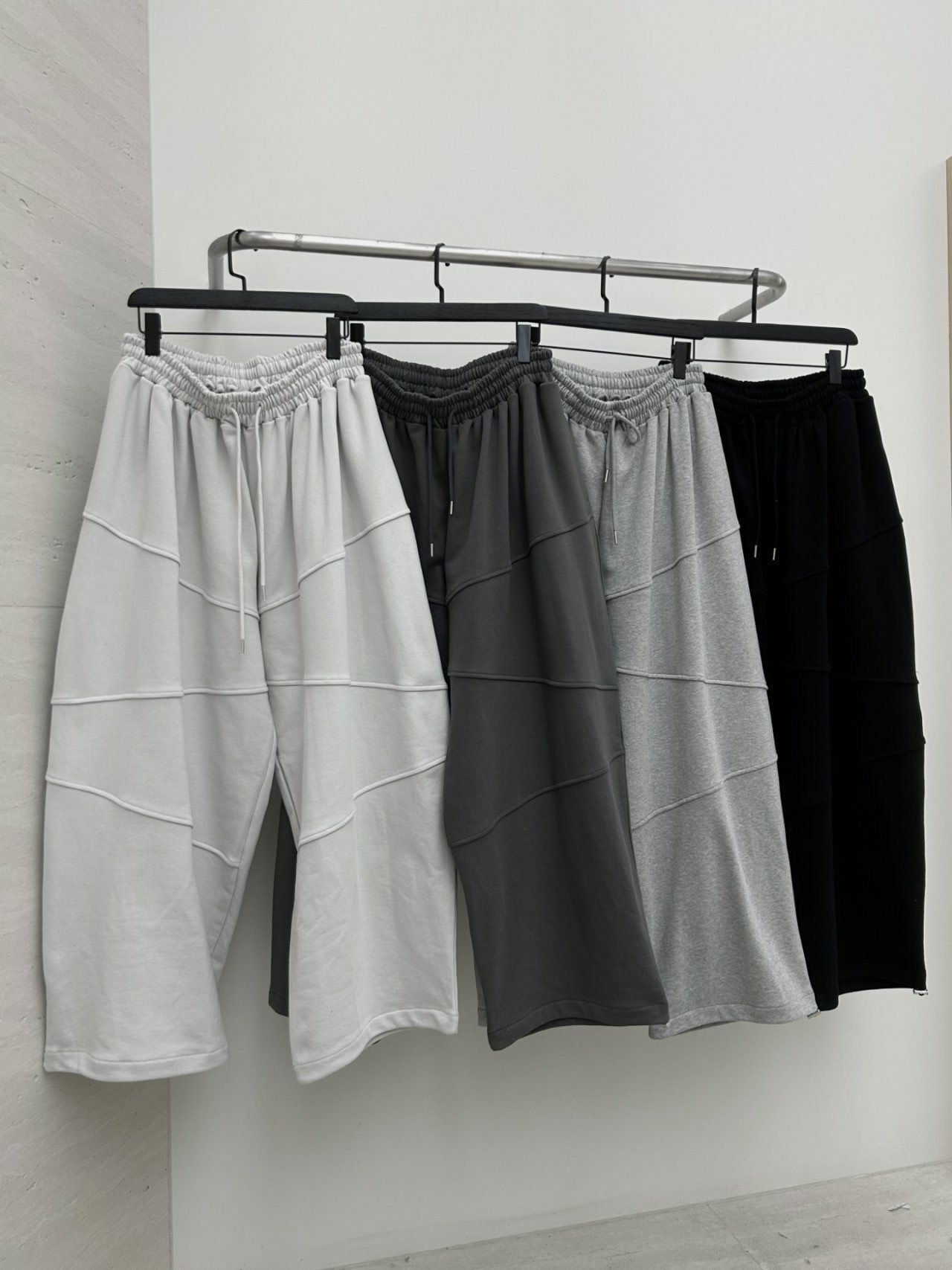 淨色可束腳鬆身運動褲 Hestory-058P