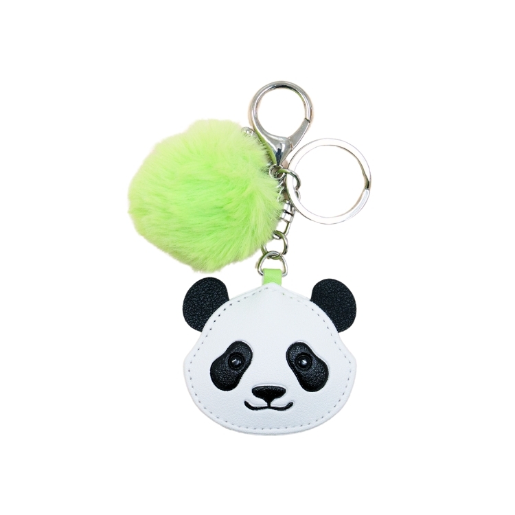 An An PU Pomm Pom Keychain – Green
