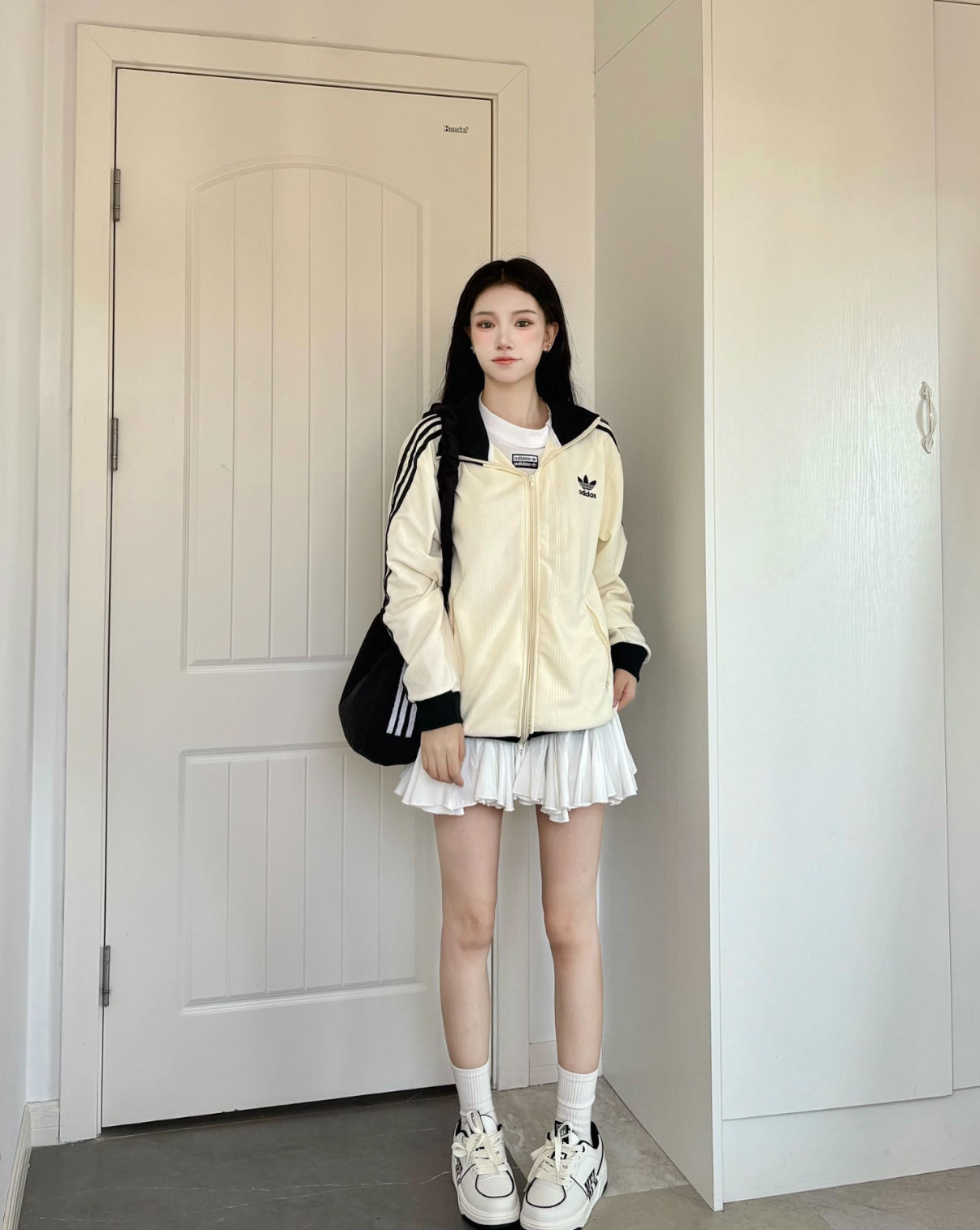 Adidas Originals Waffle BBTT 華夫格高領棉外套 運動風 直條紋 2色(任買兩件711免運)/預購