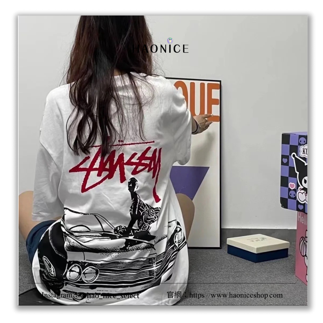 【HAO NICE 】美國🇺🇸街頭潮流STUSSY BEAT CRAZY TEE🔥瘋狂麥斯 人像車頭圖案 短T