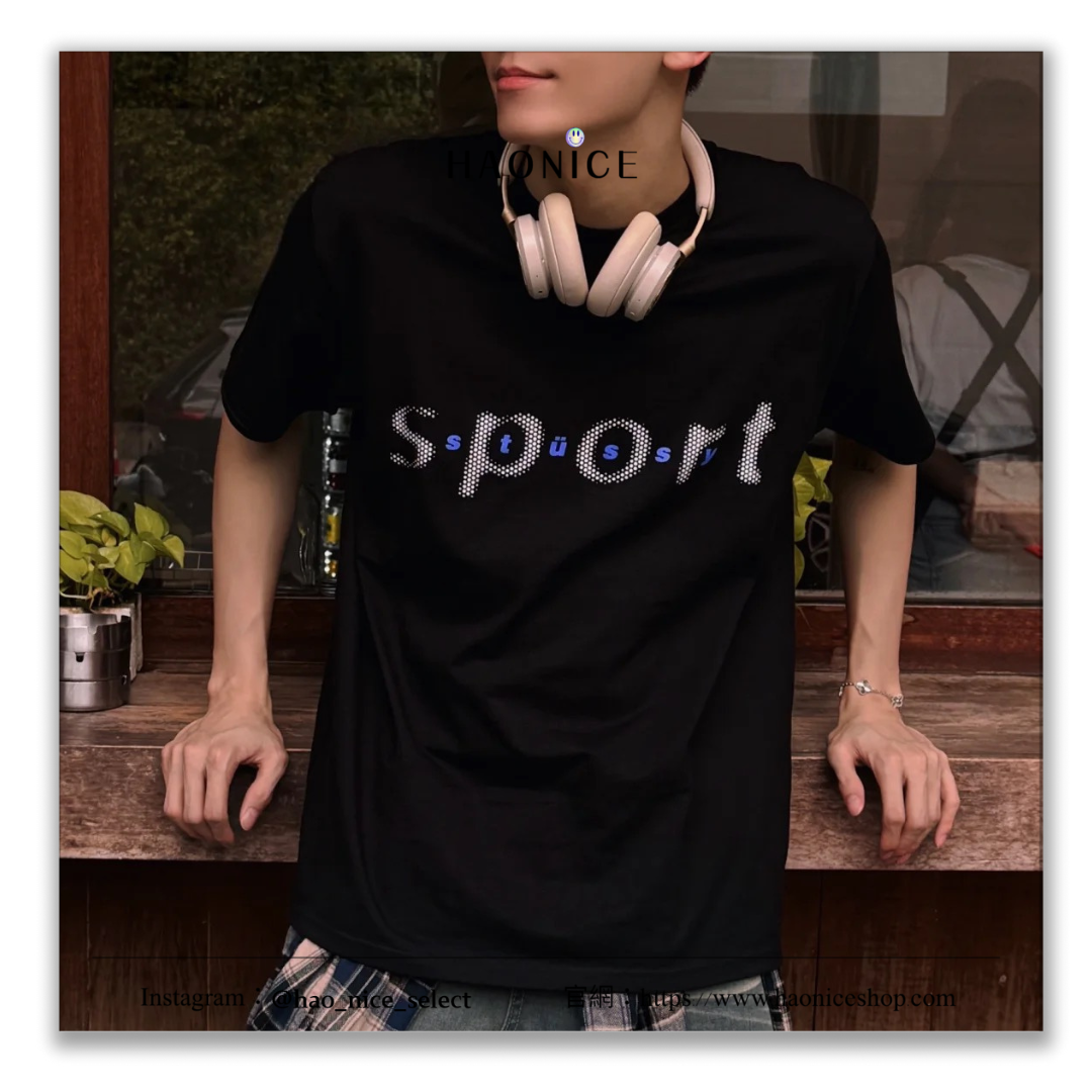 【HAO NICE 】美國🇺🇸街頭潮流 Stussy 24SS 春夏新款 胸前sport 字母樣式 素色百搭 街頭穿搭必備款🔥