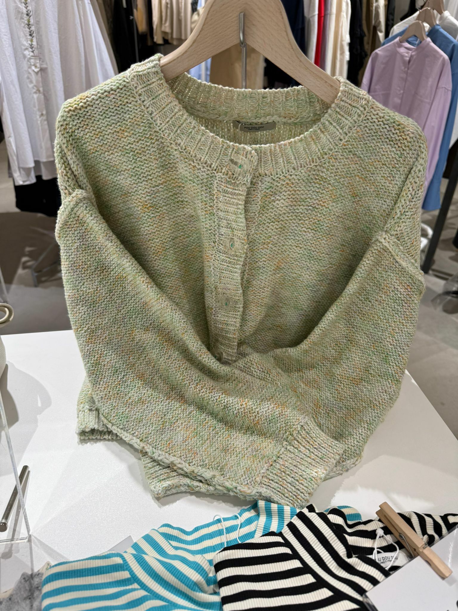 PreOrder - Pou Dou Dou Kasuri knit cardigan