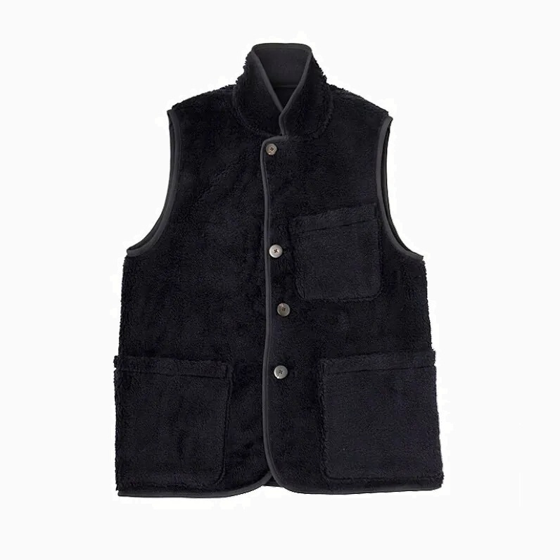 ON SALE: VISVIM VS GILET BOA (SUPERFINE) WOOL VEST *REVERSIBLE - BLACK PRE ORDER ITEM (預訂中)