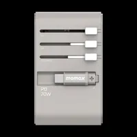 Ｍomax UA18 - 70W GaN 3插口及內置伸縮USB-C充電線旅行插座|旅行必備 | 快速充電 【10/19 截單，預計 :10月尾至11月中發貨】】