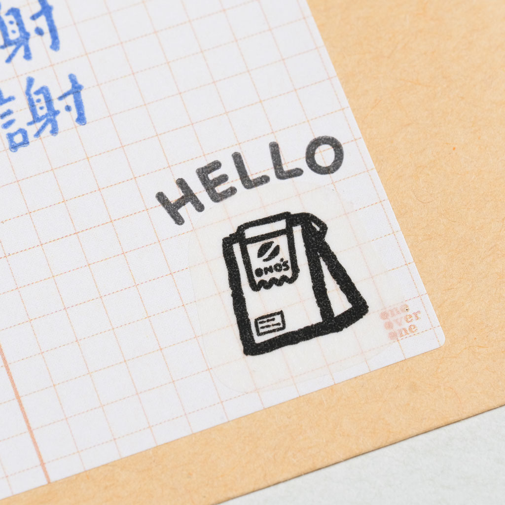 膠版印章的和紙貼紙 01|一分之一工作室 TAIWAN