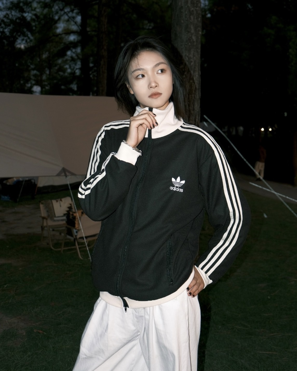 Adidas Originals 經典 三葉草 立領 華夫格 外套 兩色 (男/女同款)
