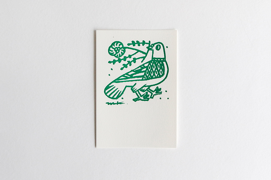 鹿兒島睦週邊-Letterpress Postcard 明信片 / 鳥