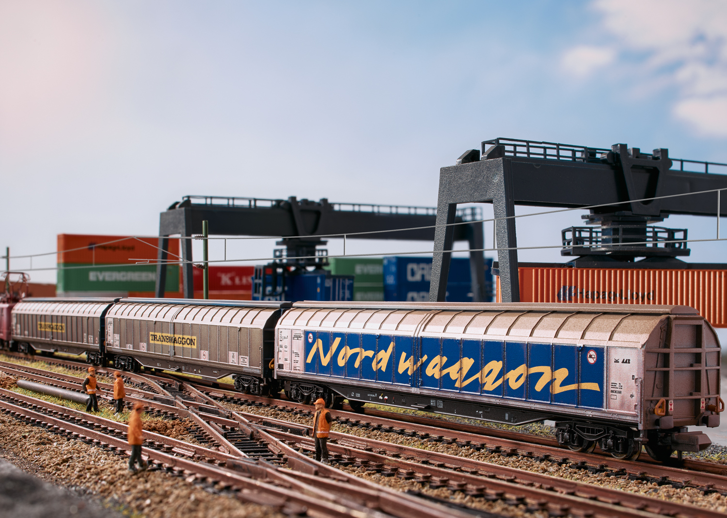 Mintrix 18297 N規 "Transwaggon" Sliding Wall 棚車.3輛組